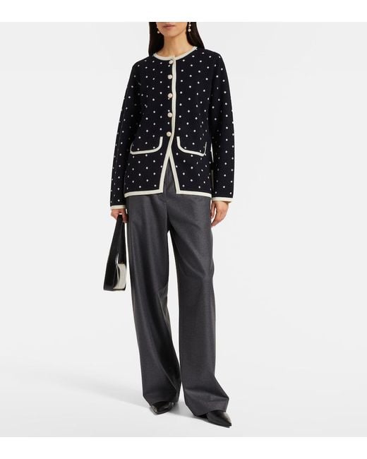 Rixo Black Cardigan Mirja Aus Einem Wollgemisch