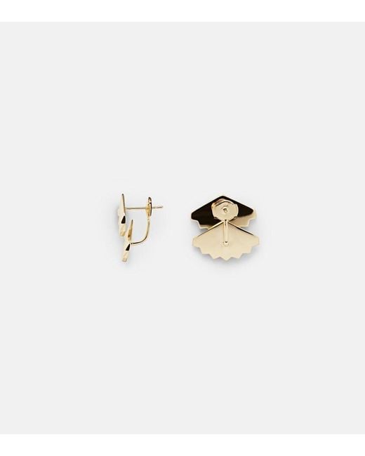 Anita Ko White Fan Large 18Kt Earrings