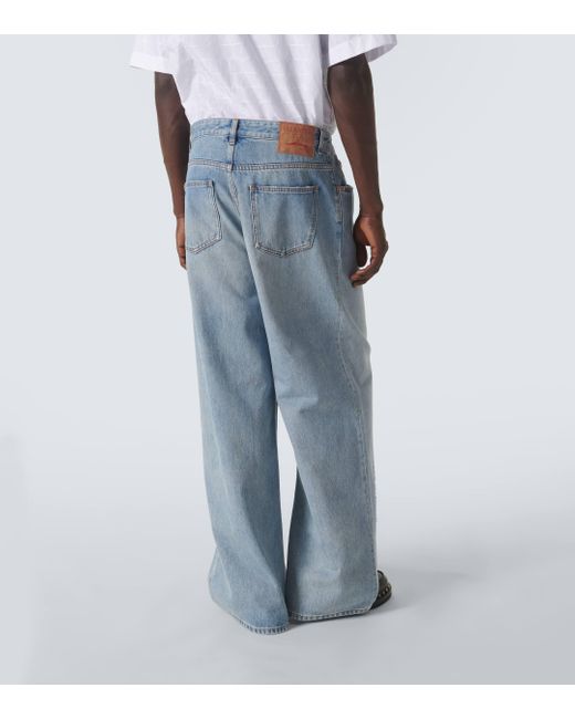 Valentino Blue Low-rise Straight Jeans for men