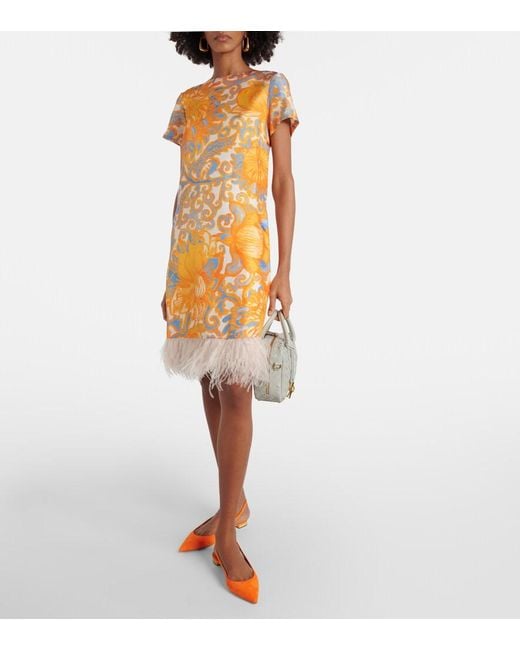 Aquazzura Orange Purist Suede Slingback Flats