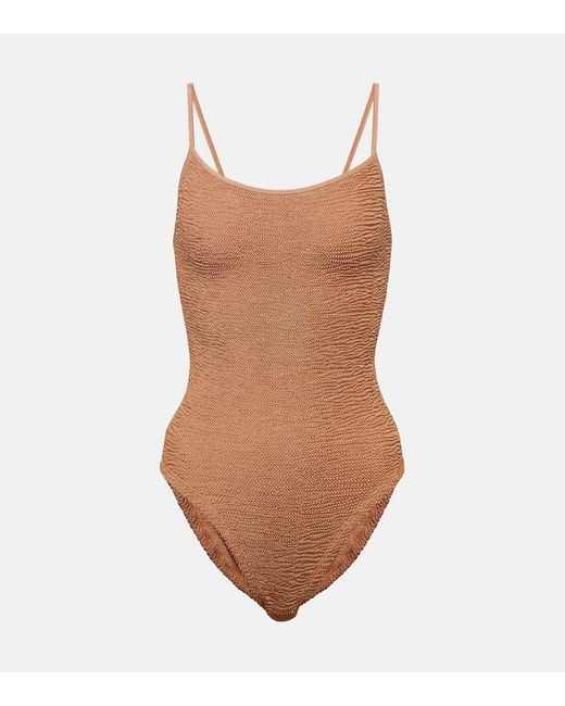 Hunza G Brown Badeanzug Pamela