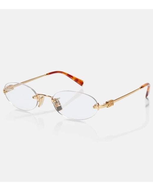 Miu Miu Metallic Ovale Brille