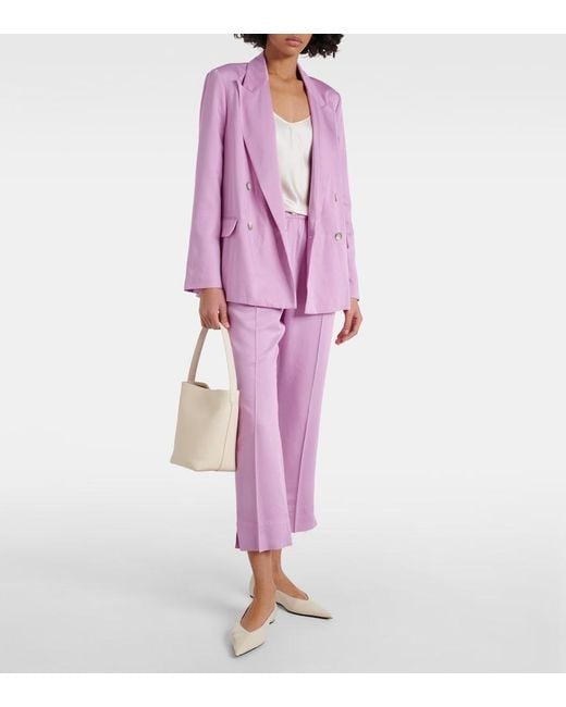 Joseph Pink Jaden Double-Breasted Blazer