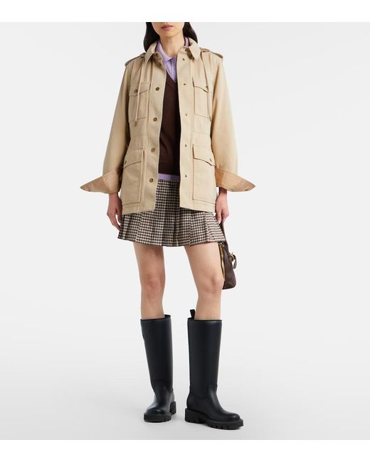 Moncler Natural Centaurea Belted Field Jacket