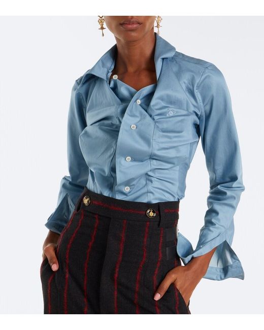 Vivienne Westwood Blue Cotton Poplin Shirt