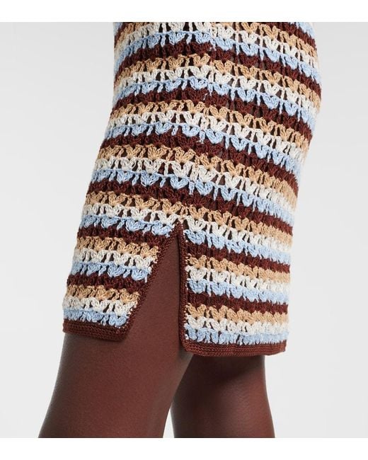 Anna Kosturova Brown Crochet Cotton Polo Dress