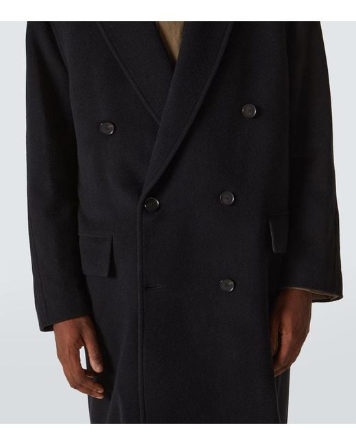 Auralee Mantel Aus Wolle in Black für Herren