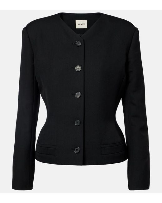 Khaite Black Jacke Nara Aus Wolle