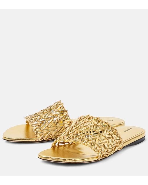 Proenza Schouler Metallic Sculpt Woven Slides