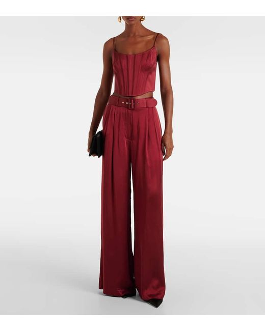 Zimmermann Red Silk Corset