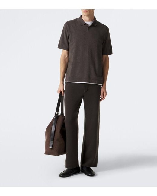 Lisa Yang Black Keir Cotton And Cashmere Polo Shirt for men