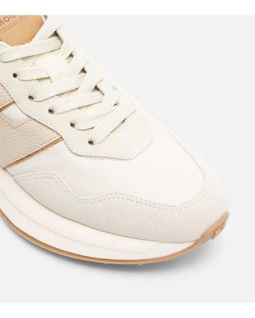 Hogan White H641 Suede Sneakers