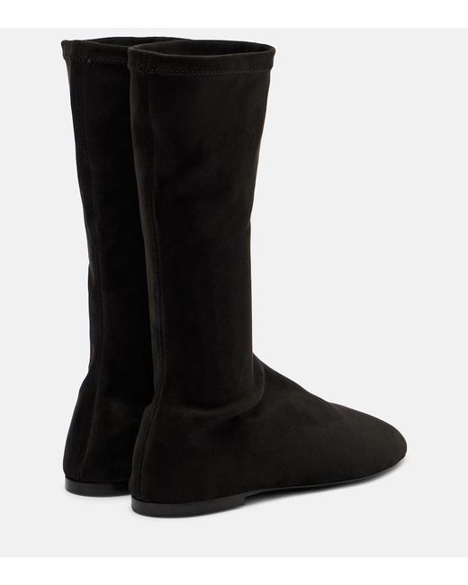 Proenza Schouler Black Tee Suede Sock Boots