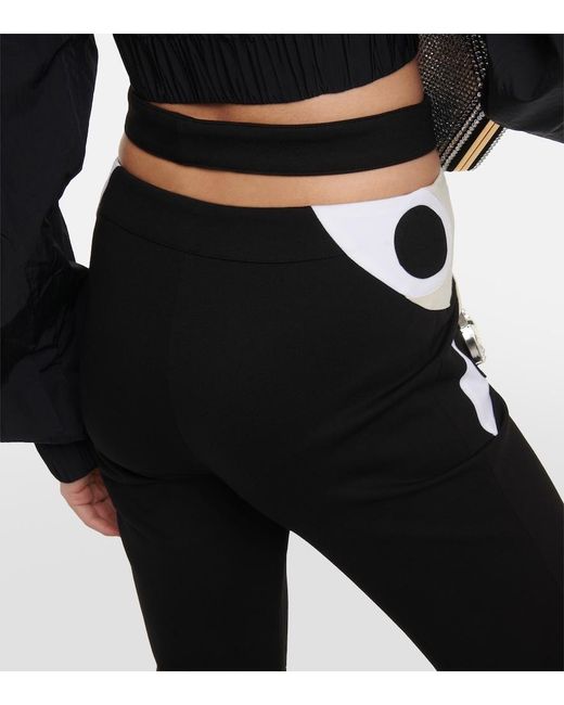 Area Black Butterfly Crystal-Embellished Pants
