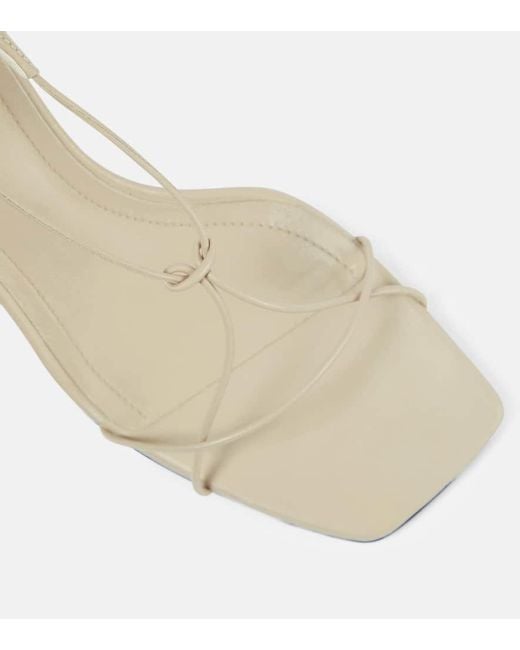 Totême  White Knot Leather Sandals