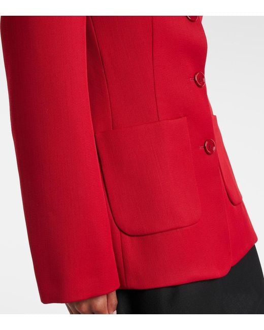 Loewe Red Wool-Blend Blazer