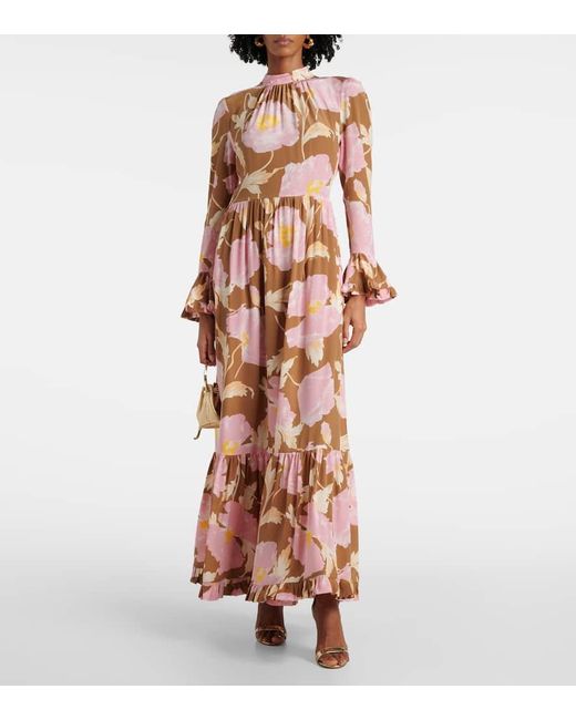 Vestido Largo Visconti De Crepe De China LaDoubleJ de color Multicolor