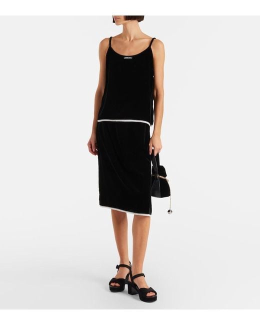 Prada Black Suede Sandals