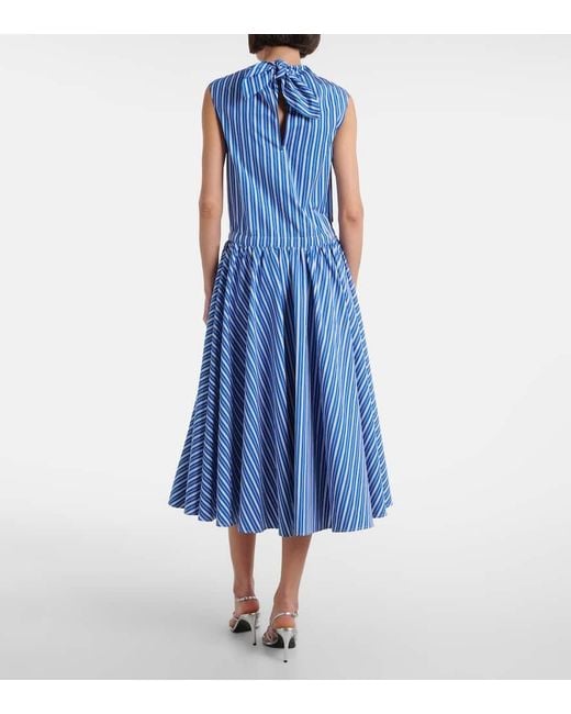 Patou Blue Hemdblusenkleid Aus Baumwolle