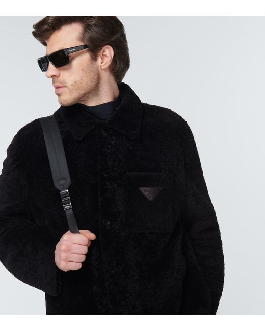Prada Black Shearling Jacket for men