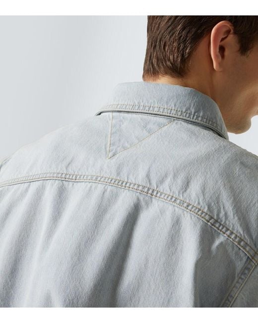 Bottega Veneta Blue Denim Shirt for men