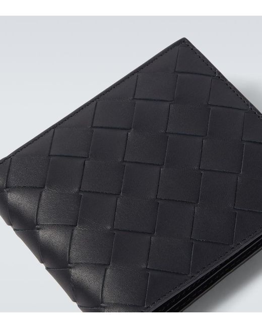 Portefeuille En Cuir Intrecciato Bottega Veneta pour homme en coloris Black