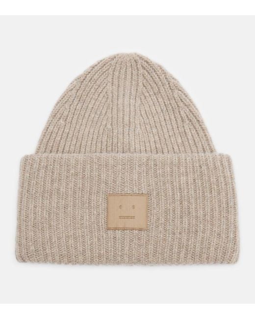 Acne Natural Face Wool-Blend Beanie