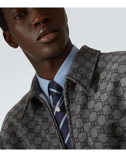 Collier Interlocking G Gucci pour homme en coloris White