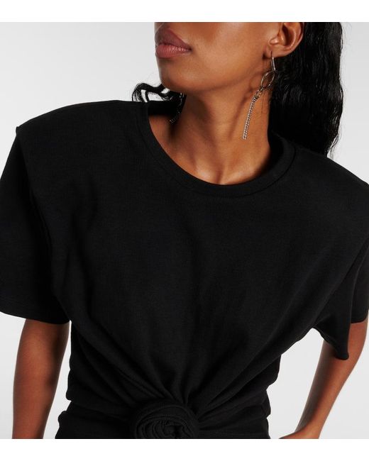 Magda Butrym Black Cotton-Blend Top