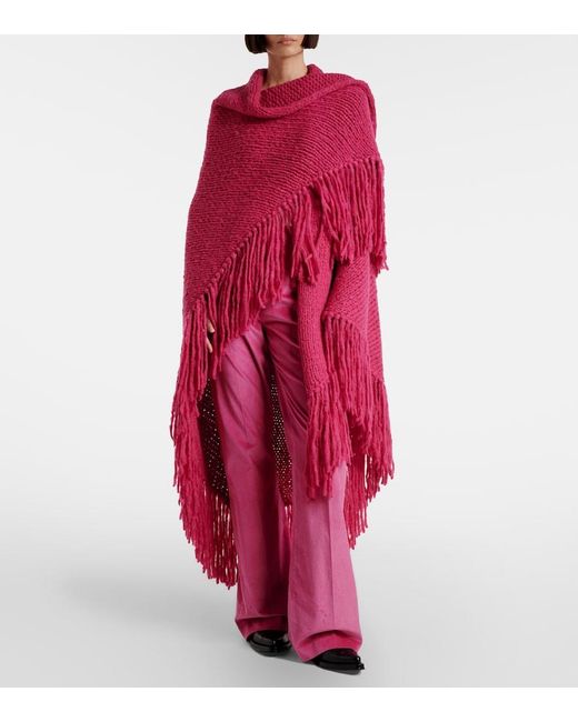 Gabriela Hearst Pink Lauren Fringed Cashmere Shawl
