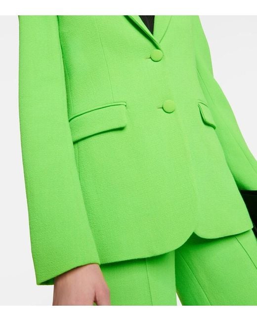 Christopher Kane Green Chroma Wool Blazer