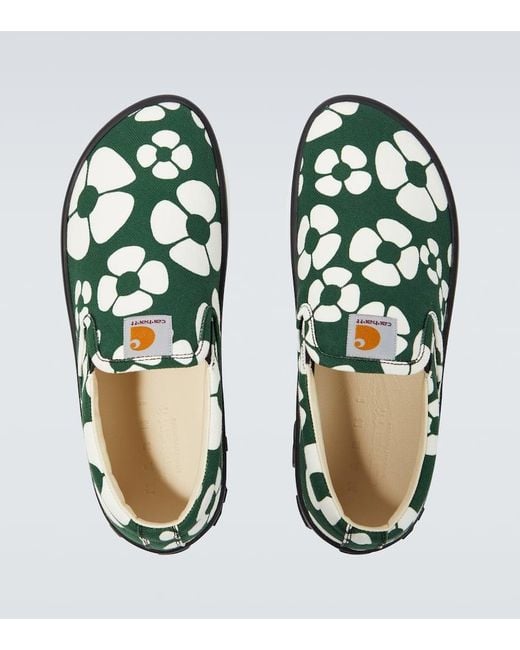 X Carhartt Zapatillas Slip-On Estampadas Marni de hombre de color Green