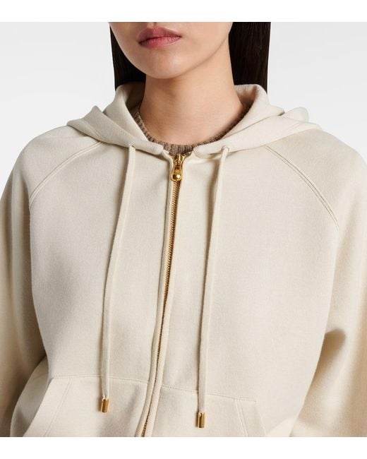 Loro Piana Natural Kapuzenjacke Viera Aus Baumwolle, Seide Und Kaschmir