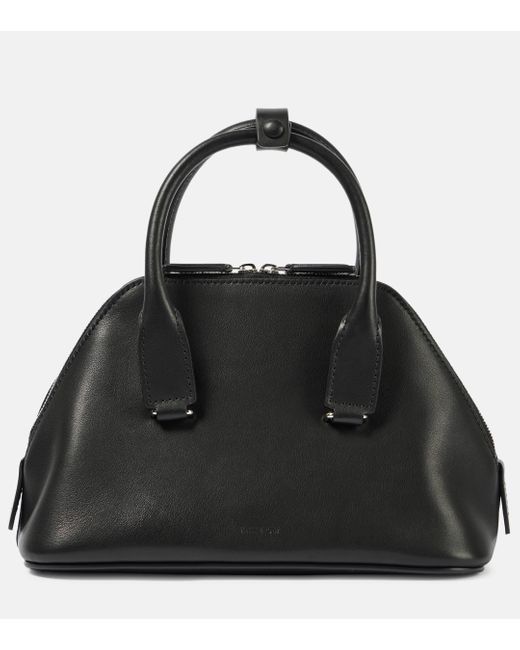 The Row Black Devon Mini Leather Tote Bag