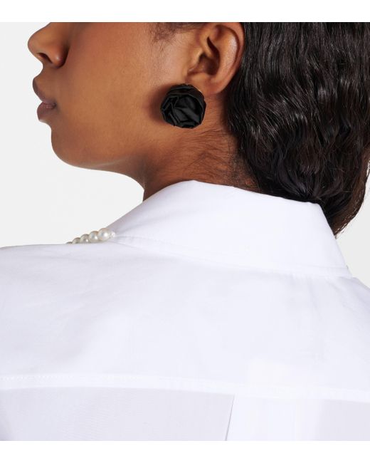 Simone Rocha Black Rose Earrings