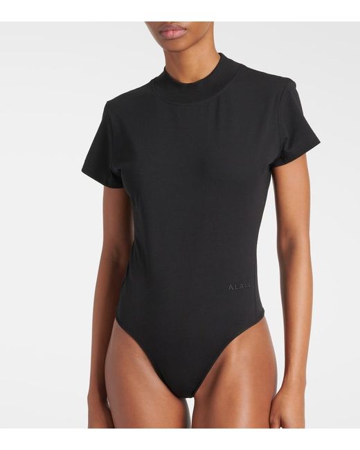 Body De Mezcla De Algodon Alaïa de color Black