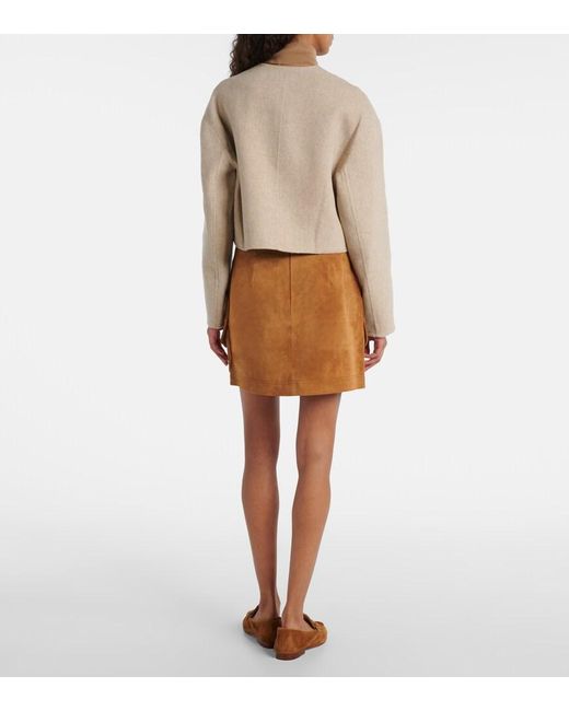 Veronica Beard Natural Philips Wool And Cashmere-Blend Jacket