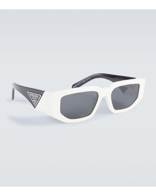 Prada Blue Pr 09Zs Rectangular Sunglasses for men