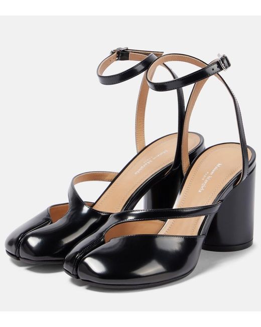 Maison Margiela Black Tabi Leather Pumps