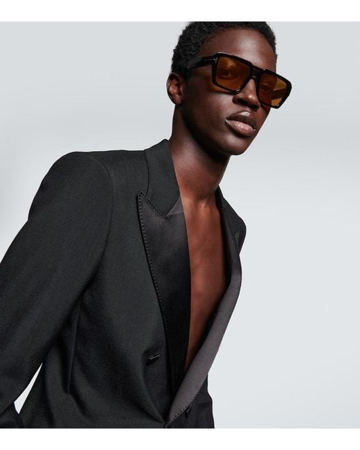 Tom Ford Brown Redford Square Sunglasses for men
