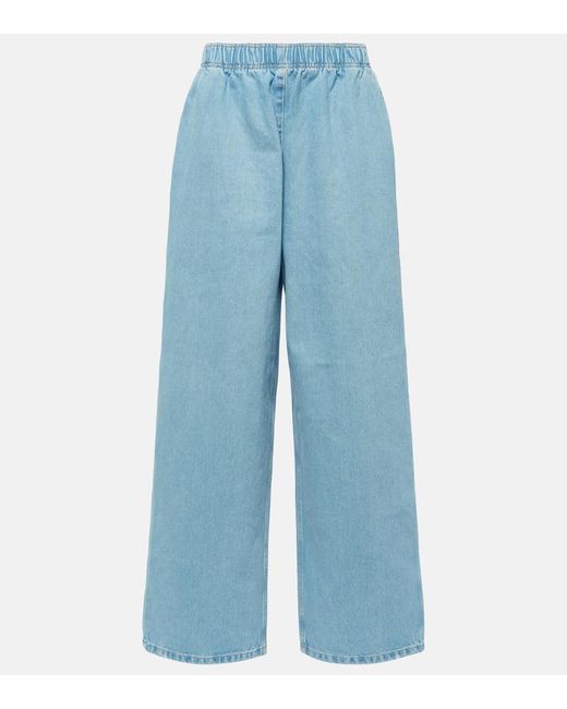 Prada Blue Wide-Leg Jeans