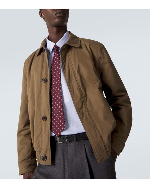 Saint Laurent Natural Cotton Blouson Jacket for men
