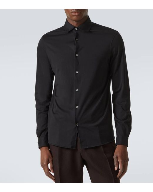Camisa En Jersey De Algodon Thom Sweeney de hombre de color Black