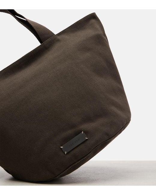The Row Black Sisal Medium Canvas Tote Bag