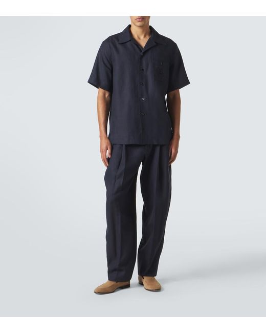 Dolce & Gabbana Blue Linen Shirt for men