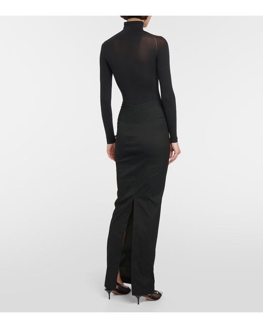 Alaïa Black Knit Maxi Skirt