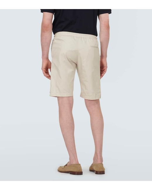 Shorts in cotone di Kiton in Natural da Uomo
