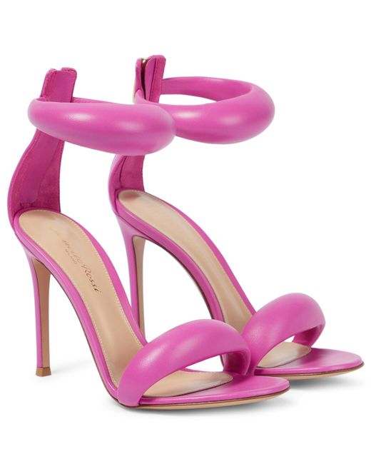 Gianvito Rossi Pink Bijoux 105 Leather Sandals