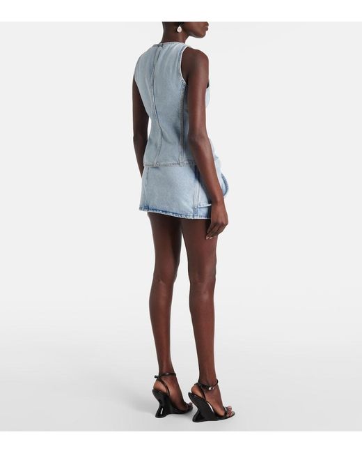 Chaleco En Denim Magda Butrym de color Blue