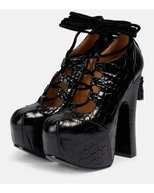 Vivienne Westwood Black Platform Leather Pumps